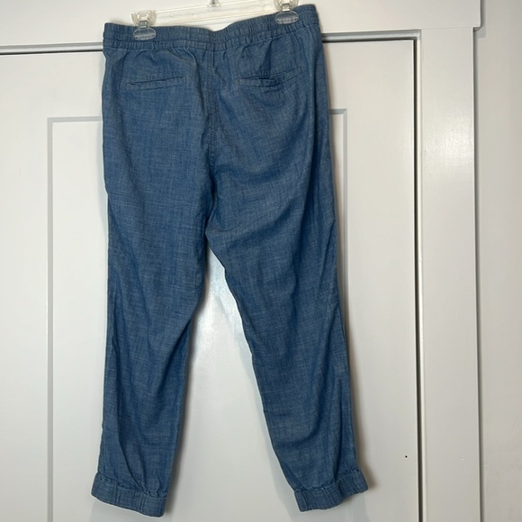 J. Crew Blue cotton pants with Elastic Waistband size 8. - Picture 6 of 8